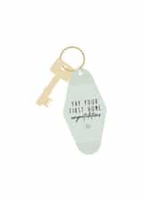 Cute House Key New Home Card - Yay Your First Home Congratulations created by EK DESIGN