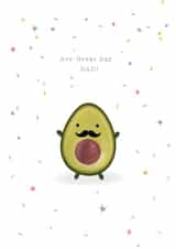 Funny Confetti Avocado Fathers Day Card / Birthday Card - Dad - Avocado - Avo-Great Day Dad! created by Moonbean Designs