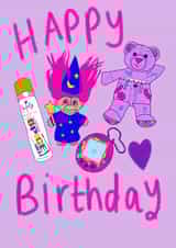 90s kid Birthday card created by UFO Catcher