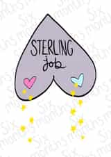 Silver six months breastfeeding milestone card created by Clare