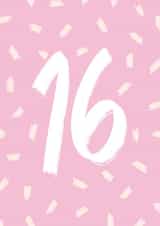 Colourful 16th birthday card 1001 created by DaphneRosa