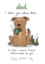 Funny Dog Poo Fathers Day Card - Dad - Dog - Here's A Special Keepsake Collection Made For You created by The Secret Sausage 