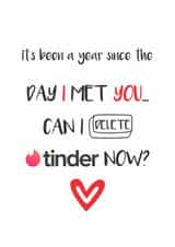 Can I delete Tinder now? Day I Met You created by Junior Beckett