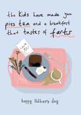 Father's day breakfast from the kids created by The Secret Sausage 