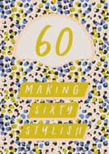 60th Birthday with Style Celebration polka dots created by Kattern Design