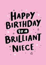 Brilliant Niece Birthday Card created by Macie Dot Doodles