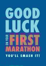 First marathon good luck card created by Rebecca Prinn