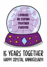 Crystal 15 Year Anniversary Card created by TeePee Creations
