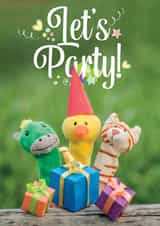 Birthday party animals card created by FairMail