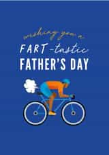 Funny Fathers Day Card - Bicycle - Fart - Wishing You A Fart-Tastic Father's Day created by Doodlelove