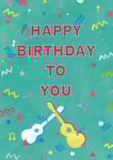 Happy Birthday Guitars Music Card created by Florabelle