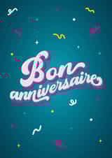 French Happy Birthday type card Bon anniversaire type card created by Pens & Pixels