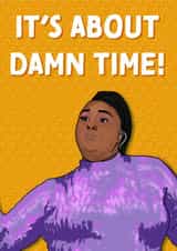 Lizzo About Damn Time - Wedding Engagement Card created by Cards from Designers