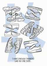 Sneaker Head card created by doodleshoe paper goods