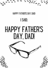 Funny Eye Test Fathers Day Card - Dad - Glasses - Happy Father's Day, Dad! created by Pretty Cute