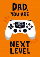 Funny Gaming Fathers Day Card / Birthday Card - Dad - Playstation - Dad You Are Next Level created by Lucy Maggie Designs