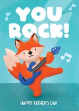 Rock & Roll Father's Day Card for Music Dad, Stepfather, Father Figure created by Bev O'Connor || @oconnordesign