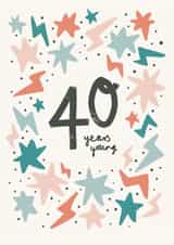 40 years young jazzy birthday card created by Nicola Scott