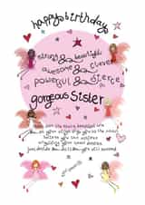 Happy Birthday And Reach For The Stars Gorgeous Sister created by The Girl Power Fairies