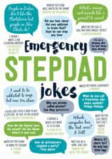 Funny Typography Fathers Day Card - Step Dad - Jokes - Emergency Stepdad Jokes created by Paper Plane