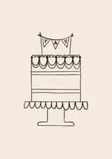 Black & White Cake Birthday Card created by EilidhIllustrates