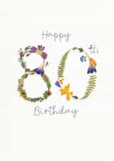 Happy 80th Birthday Floral Card created by Leanne Munro