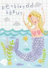 CERDYN PENBLWYDD HAPUS MERMAID/HAPPY BIRTHDAY MERMAID created by Designs_by_flo