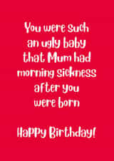Ugly Baby - Siblings created by Codfish Design