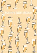 Prosecco Happy Birthday Card created by Sunny Designs