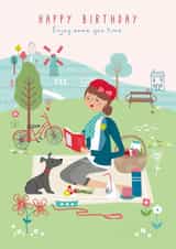 Birthday Bicycle Picnic with Dog Birthday Card created by Little Stringers