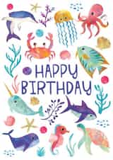 Sea Themed Birthday Card created by Dolly and Fred