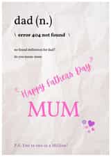 Fathers Day Card For Mum - Absent Dad created by Poppabelles