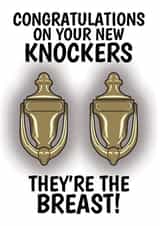 Funny Congratulations On Your Boob Job Card created by @Cupsie's Creations