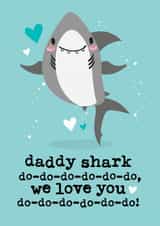 Cute Fathers Day Card / Birthday Card - Daddy - Baby Shark - Daddy Shark Do Do Do Do Do Do We Love You created by Mrs Best Paper Co.