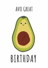 Avocado Birthday Card created by St.Mango