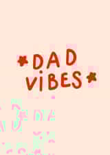 Dad vibes Father's day typography card  created by Emmy Lupin Studio 