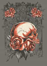 Skull n Roses created by Mel @ DeadHead Designs