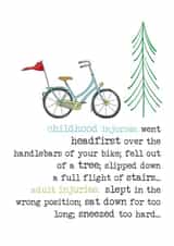 Childhood injuries, adult injuries  created by Dandelion Stationery