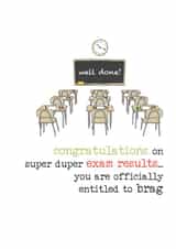 congratulations on super duper exam results created by Dandelion Stationery