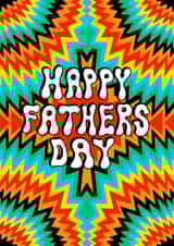 Psychedelic colourful Fathers Day card created by Ailish Beadle