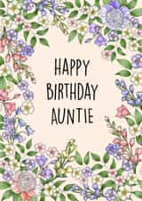 Happy Birthday Auntie  1001 created by Poppy & Mabel 