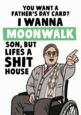 Phoenix night funny moonwalk fathers day card created by Studio Doodles