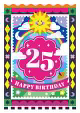 Happy Birthday Card For Friend - 25th Birthday - Rainbow, Sun, Moon & Magic created by Creative Joy