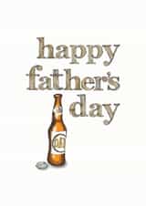 Classic Fathers Day Card - Beer - Happy Father's Day created by Helen Leslie Illustrator