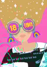 18 Today Girl in Glasses 1001 created by Colour Pop Prints
