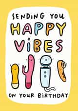 Happy Vibes Birthday Card created by Arrow Gift Co