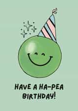~ ha-pea birthday card ~ created by Bethany Ward