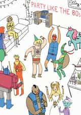 Party like the 80s birthday card created by Hole in my Pocket
