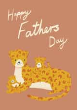 Cute Leopard and Cubs Fathers Day Card created by Katie Bennett