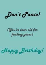 Old for Years - Birthday Profanity Card created by Jessica Jayne Harney